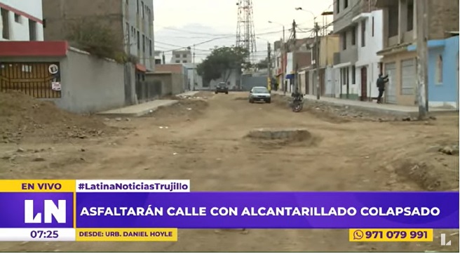 Trujillo: vecinos piden terminar proyecto de saneamiento antes de pavimentar calles