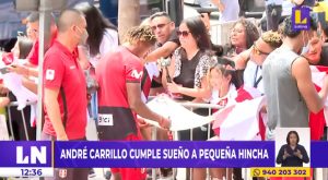 André Carrillo cumple el sueño de una pequeña hincha