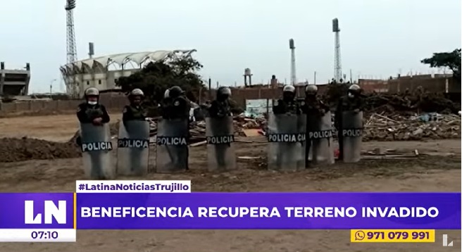 Trujillo: Beneficencia recuperó terreno que había sido invadido por vigilante y familias