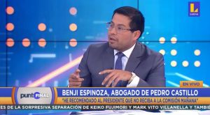 Defensa legal de Pedro Castillo recomienda no recibir a la Comisión de Fiscalización