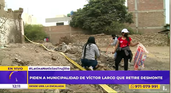Víctor Larco: piden seguridad en jardín de niños y retiro de desmonte