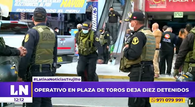 Trujillo: 10 detenidos dejó operación policial contra productos bamba en centro comercial