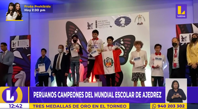 Peruanos se coronaron campeones del mundial escolar de ajedrez