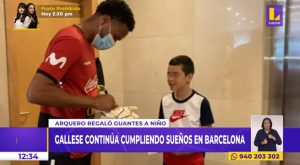 Pedro Gallese cumplió sueño a pequeño hincha y le obsequió sus guantes