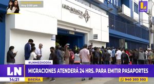 Migraciones atenderá 24 horas en su local de Breña para entregar pasaportes