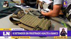 Villa El Salvador: Policía frustró robo a banco y detuvo a ocho delincuentes