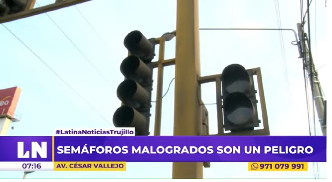 Trujillo: vecinos reportan semáforos malogrados y casos de atropello