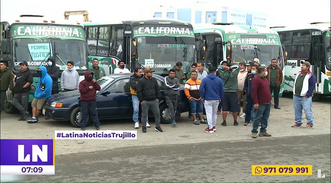 Trujillo: transportistas de microbuses y combis suspenden paro hasta el lunes