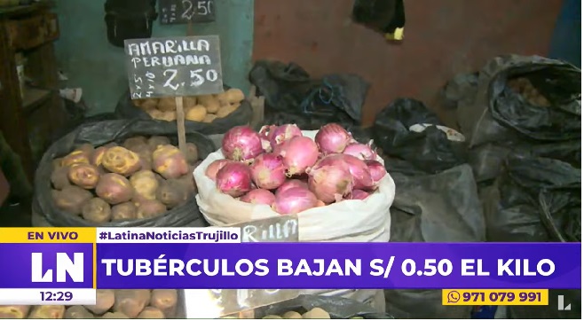 Trujillo: bajó el precio del kilo de papa y tomate en el mercado Palermo