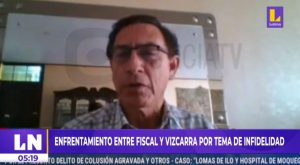 Acalorado enfrentamiento entre fiscal y Martín Vizcarra por presunta infidelidad