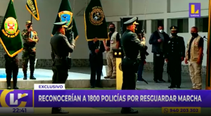 Reconocerían a 1800 policías que tuvieron la misión de resguardar marcha en contra del Gobierno