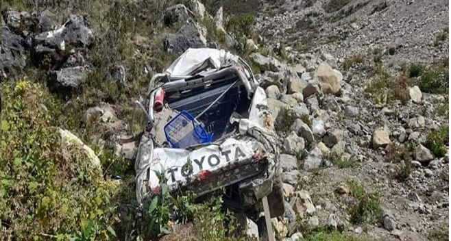 Sánchez Carrión: caída de camioneta a abismo dejó un muerto y tres heridos