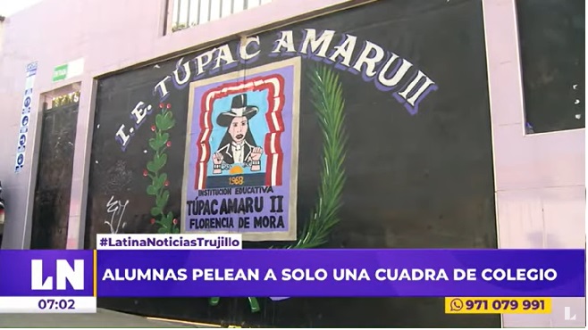 Trujillo: alumnas del colegio Túpac Amaru II protagonizan pelea callejera