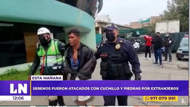 Trujillo: tres extranjeros detenidos por atacar a serenos con cuchillo en óvalo Grau