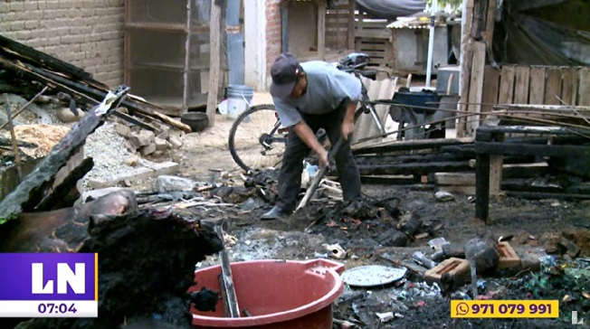 Trujillo: anciano pierde su casa y a sus aves de corral en incendio