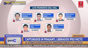 Ladrones de vehículos fueron liberados por Fiscalía pese a ser capturados ‘in fraganti’