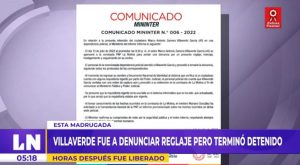 Mininter justifica detención de Zamir Villaverde: “La requisitoria vigente sería una falla en el sistema”