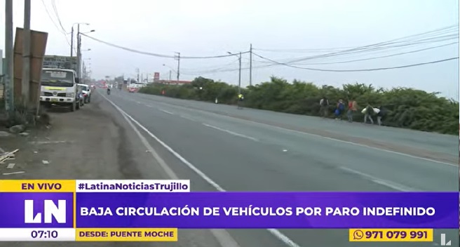 Trujillo: pasajeros varados y escasas unidades de transporte público en primer día de paro