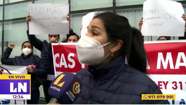 Trujillo: trabajadores CAS de la Sunat protestan por igualdad de beneficios