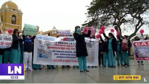 Trujillo: enfermeras exigen en protesta aprobación de ley para nombramientos