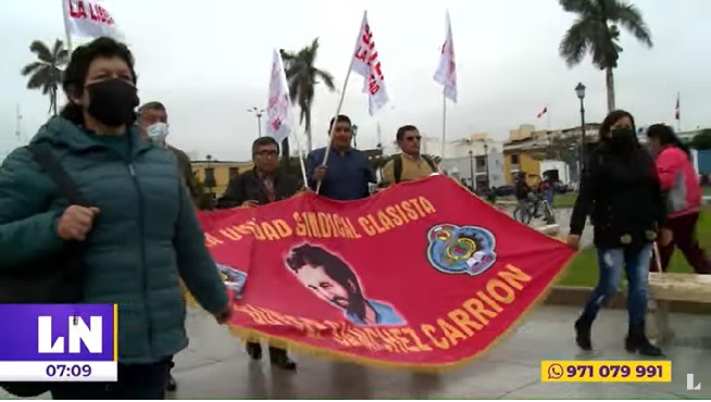Trujillo: maestros del Sutep protestan por mejoras en el sector educación
