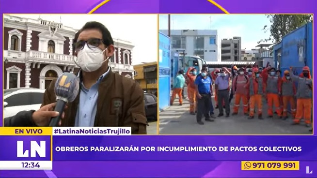 Obreros de la Municipalidad Provincial de Trujillo anuncian paro por incumplimiento de pagos colectivos