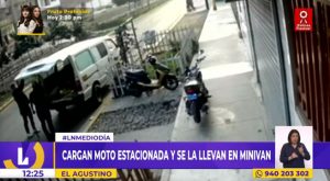 Nueva modalidad de robo: se llevan moto en minivan