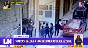 Cañete: ‘marcas’ balean a hombre para robarle 23.000 soles