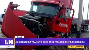 Virú: tres muertos deja choque entre tráiler y auto en la Panamericana Norte