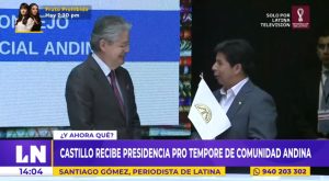 Pedro Castillo recibe presidencia pro témpore de Comunidad Andina