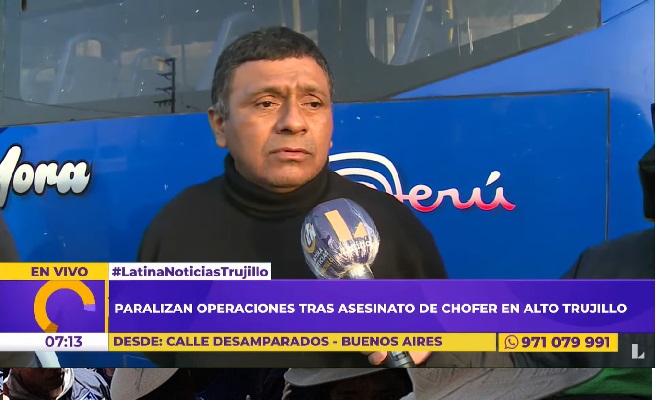 Trujillo: chofer de microbús fue asesinado a balazos por delincuentes