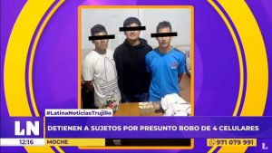 Moche: detienen a cuatro presuntos delincuentes por robar celulares