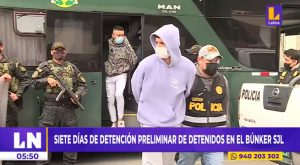 Ordenan siete días de detención preliminar para intervenidos en búnker de SJL