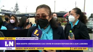 Trujillo: enfermeras exigen en protesta renovación de contratos CAS-COVID