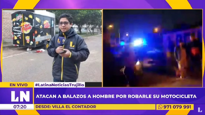 Trujillo: delincuentes balearon a hombre para robarle su motocicleta en Villa El Contador