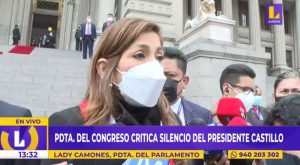 Lady Camones sobre silencio de Pedro Castillo: Está dando un mensaje de obstrucción a la justicia