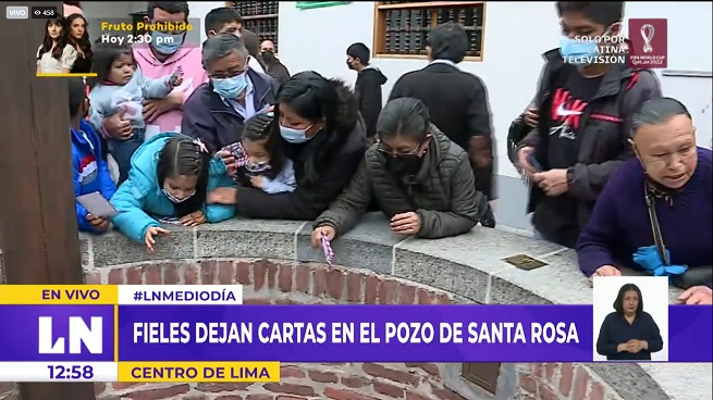 Santa Rosa de Lima: cientos de fieles depositan sus cartas en el pozo de los deseos