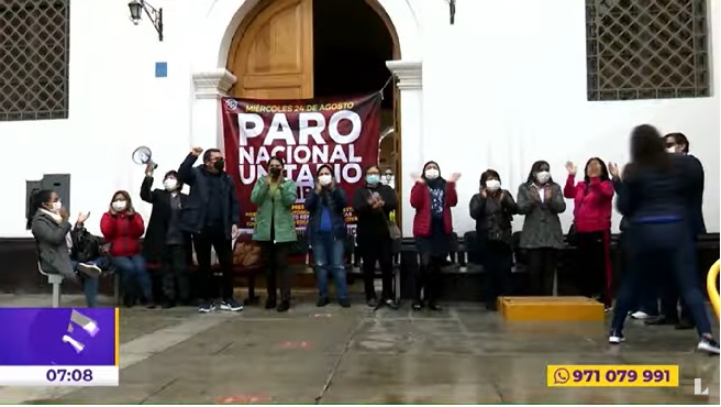 Trujillo: trabajadores del Poder Judicial exigen en protesta incremento de sueldos