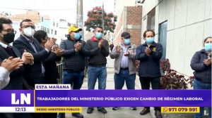 Trujillo: trabajadores del Ministerio Público exigen en protesta cambio de régimen laboral