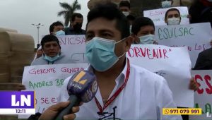 Trujillo: trabajadores de empresa de seguridad protestan por falta de pago de sueldo y su CTS