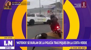 Moteros se burlan de la Policía y fugan tras persecución