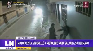 Barranca: mototaxista atropella a sicario para salvar a su hermano