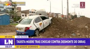 Los Olivos: taxista fallece tras impactar su unidad contra un desmonte