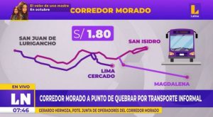 Corredor Morado vs. informalidad: ¿qué está sucediendo en el transporte público?