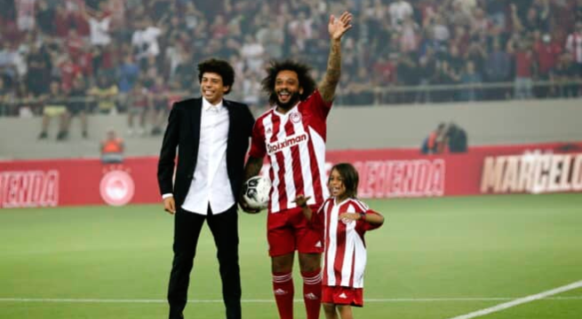 Marcelo fichó por el Olympiacos y así lo recibió la afición del club griego