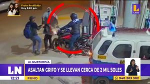 Puno: tres delincuentes roban S/ 2000 de grifo en avenida Huancané