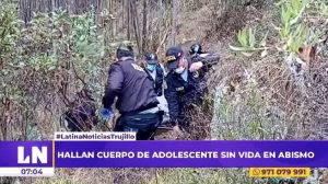 Otuzco: hallan el cadáver de un adolescente en desfiladero del río Pollo