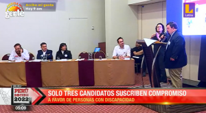 Solo 3 candidatos suscriben compromiso a favor de las personas con discapacidad