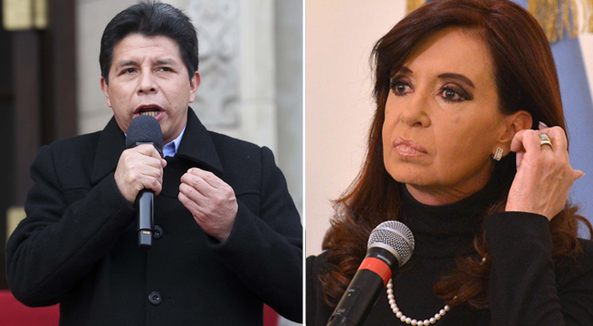 Pedro Castillo se solidariza con la vicepresidenta de Argentina, Cristina Fernández