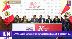 APP niega que sus congresistas hayan bebido licor con Freddy Díaz